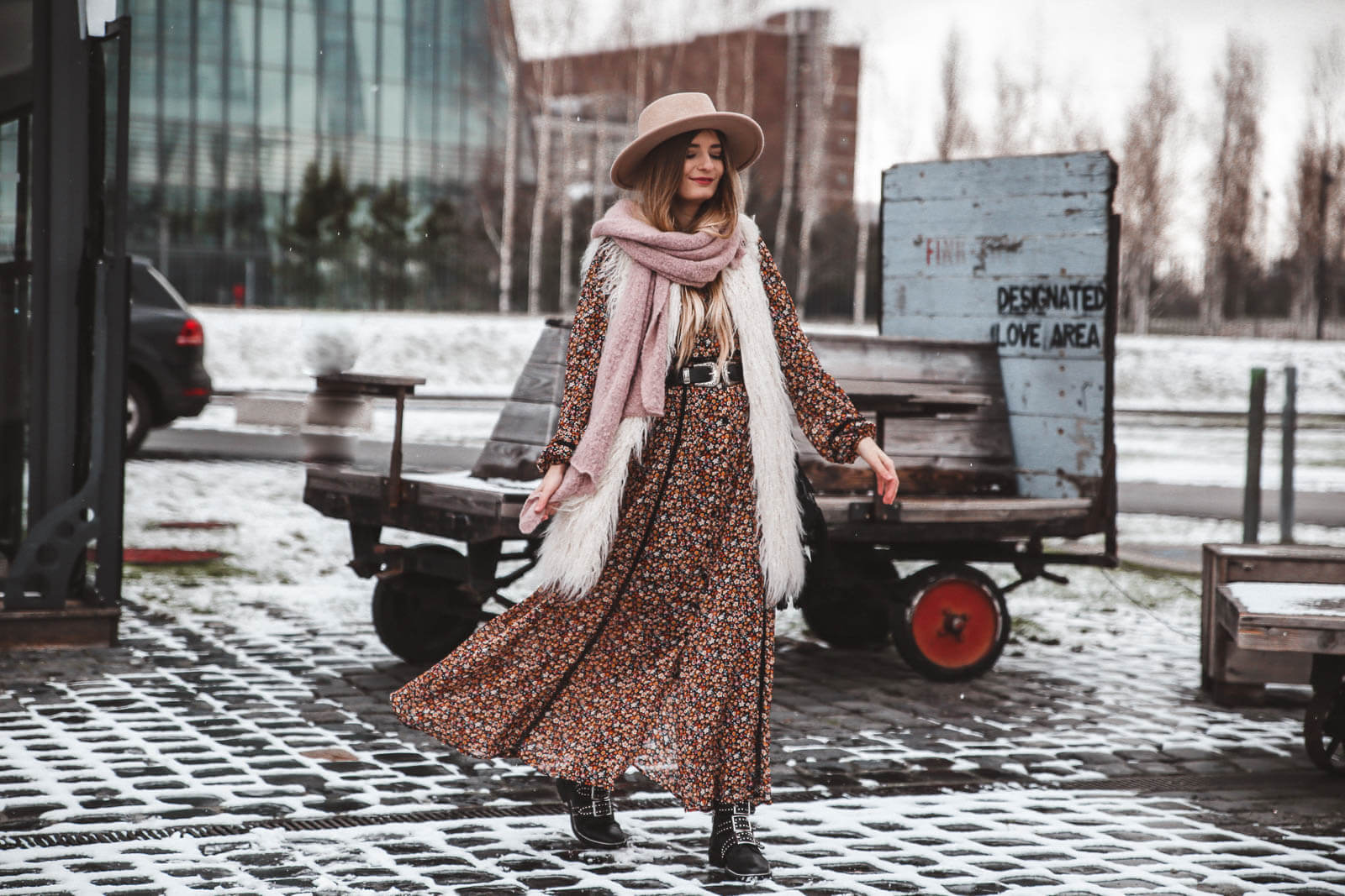 Boho Kleid Outfit Winter 1 Shoelove By Deichmann