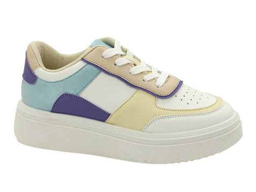Sneaker plataforma colores pastel