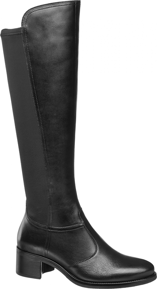 Botas altas con tacón color negro