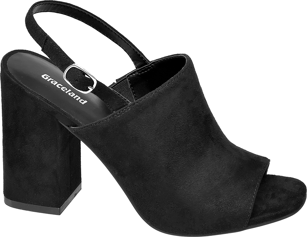 Pelearse Comenzar Puntuación zapato-negro-tacón-grueso - Shoelove by Deichmann