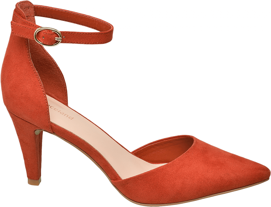 Zapatos tacón bajo color rojo
