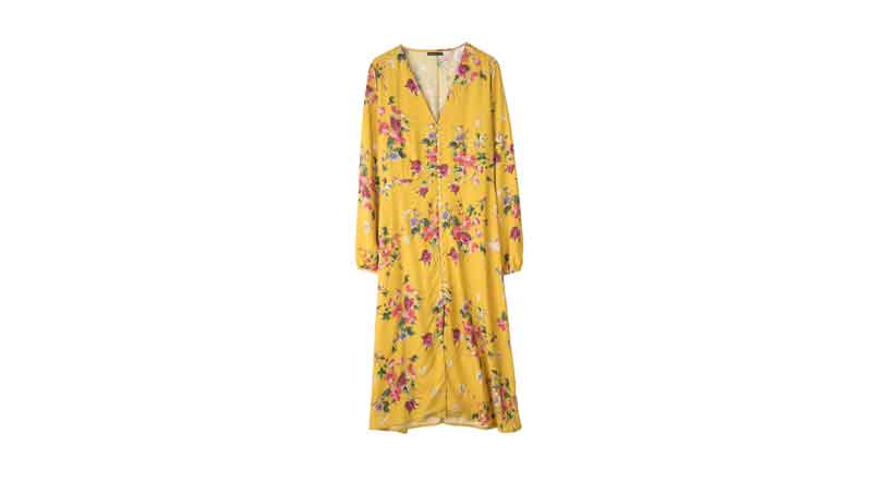 Outfit estivi - Vestito floreale giallo, Stradivarius 