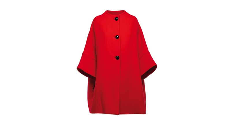 7 capi rossi - cappotto rosso con bottoni neri