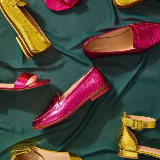 Colour Up - Mocassini metallici della collezioen di Rita Ora for Deichmann